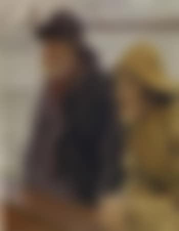 Two fishermen looking out to sea (preview)