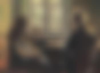 Interior scene with man and woman at table (preview)