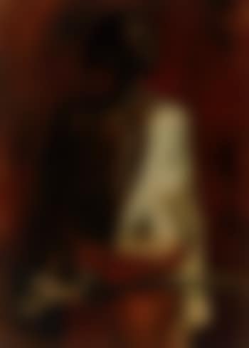 Portrait of the African fighter Adolf Boutar. Three waspitten walking down a street (preview)