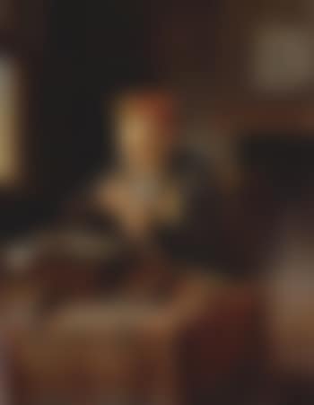 Scholar in study sharpening quill (preview)