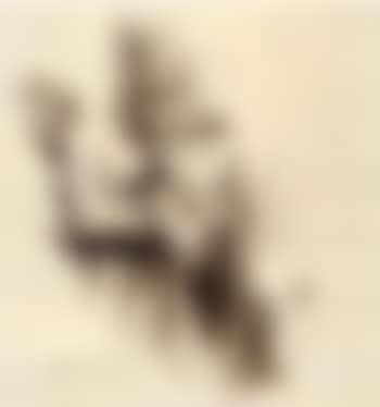 Study of seated figure with hand (preview)