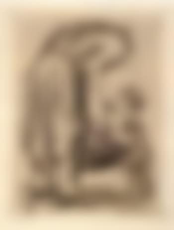 Standing woman feeding child (preview)