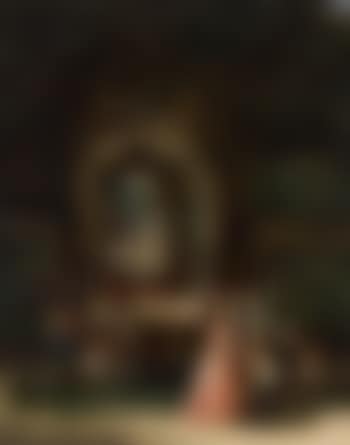 Elegant figures in a garden (preview)