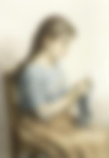 Girl knitting (preview)