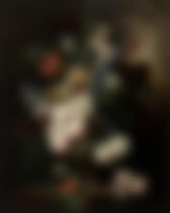 Flowers in an urn on a stone ledge (preview)