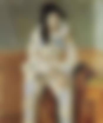 Arlequin assis, un genou replie (preview)
