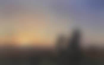 Sunset over field landscape with trees by river (preview)