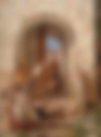 Mediterranean scene with a woman in an archway (preview)