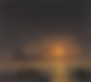 Figures in punt by coast, moonlit night (preview)