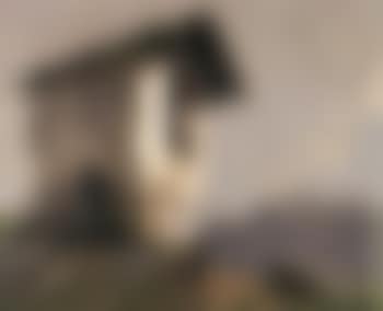Mountain shrine lit by the sun (preview)