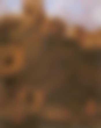 Italianate landscape with a herdsman and cattle by ruins (preview)