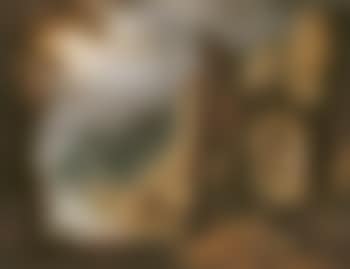 Classical river landscape with herdsmen and goats resting amongst ruins (preview)