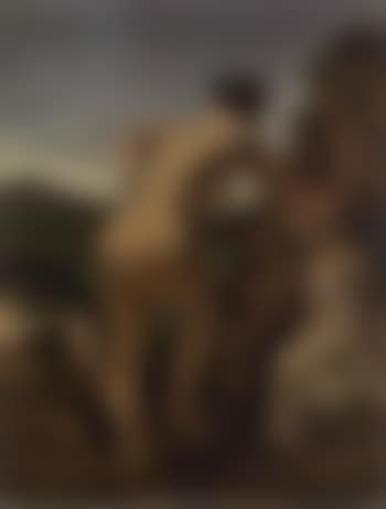 Bagneuse debout de dos dans un paysage (preview)