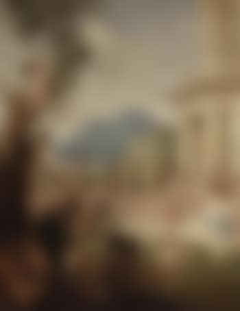 Bacchanalian scene before a classical palace (preview)