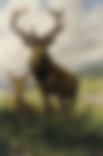 Stags watering by a moonlit loch (preview)