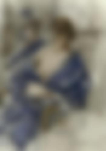 Lady in a blue kimono (preview)