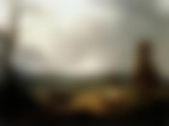 View of the Roman Campagna with cattle grazing and storm approaching (preview)
