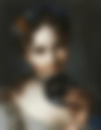Portrait of a girl holding a carnival mask (preview)