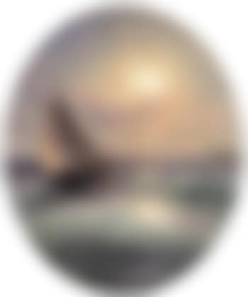 Sailing boat at sunset flying the Russian tricolour (preview)