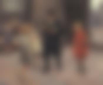 Children playing hopscotch being interrupted by absent-minded gentleman (preview)
