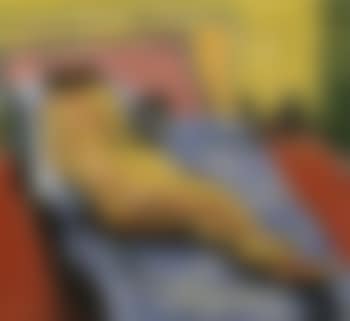 Reclining female nude with cat (preview)