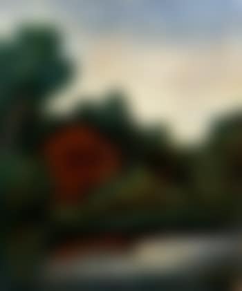 Red house by the stream (preview)
