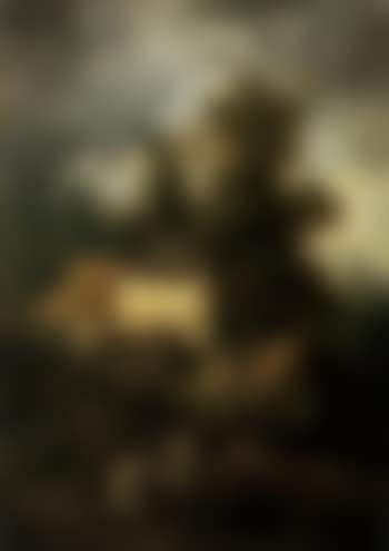 Landscape with farmstead in trees (preview)