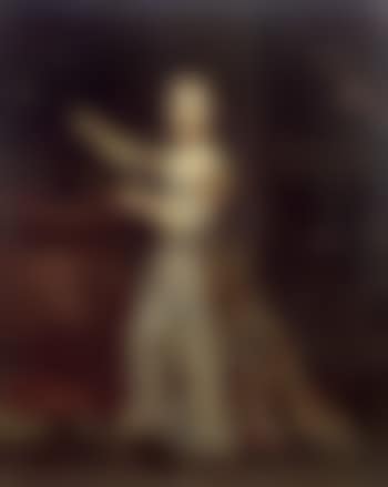 Portrait of Lady Diana Howard, by orange tree, on balcony (preview)