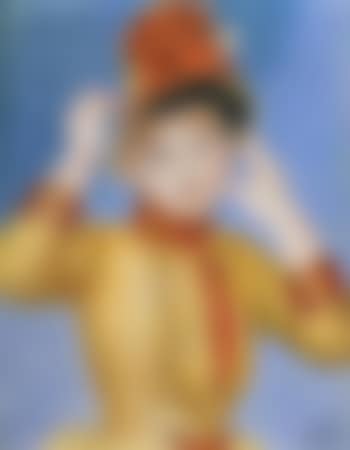 Buste de femme, corsage jaune (preview)