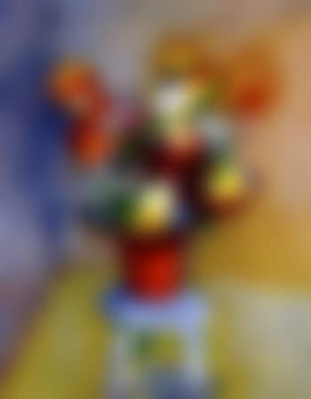 Still life, vase of flowers placed on a stool (preview)
