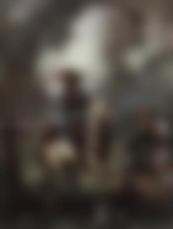 Figures on horseback with mounted soldiers and fortifications beyond (preview)