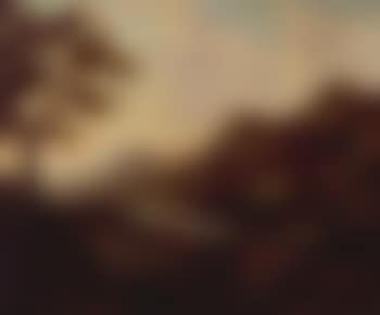 Valley at sunset with peasants on track (preview)