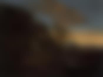 Mountain landscape with travellers on path (preview)
