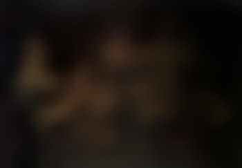 Still life of fruit with lady and putto (preview)