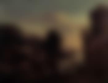 Mountainous landscape with ruins and figures (preview)