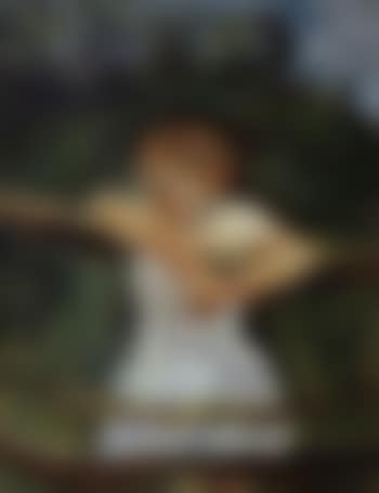 Young girl leaning on fence (preview)
