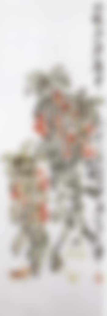 Grasshopper under flowery bush (preview)