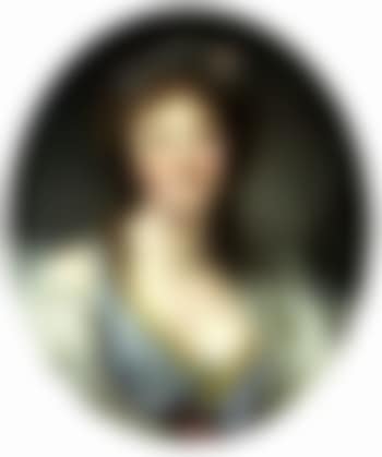 Portrait of Madame de Viette in blue dress (preview)