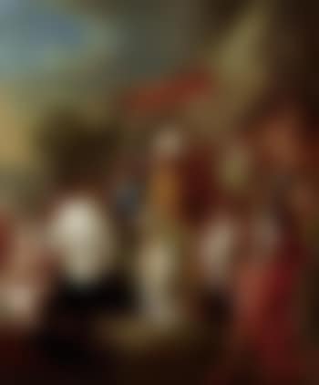 Procession with bishop carrying statue of Madonna and Child (preview)