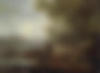 Figures and hut beside a river (preview)