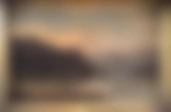 Boat on river amongst mountains (preview)