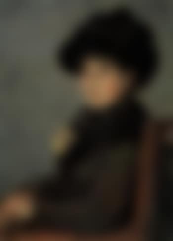 Portrait de femme au chapeau a plumes (preview)