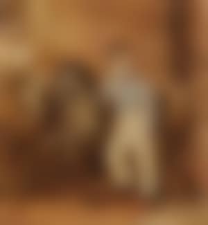 Boy with dog and rocking horse (preview)