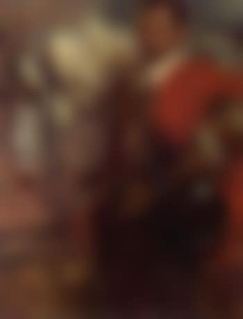 Soldier from time of Thirty Years War with white horse (preview)