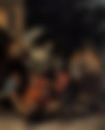 Peasants drinking and smoking in village courtyard (preview)