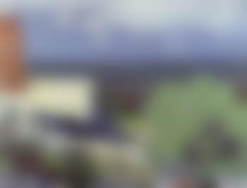 Summer landscape with houses by sea (preview)