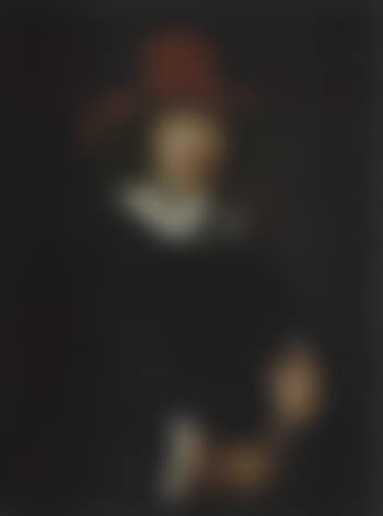 Portrait of gentleman in red plumed hat (preview)