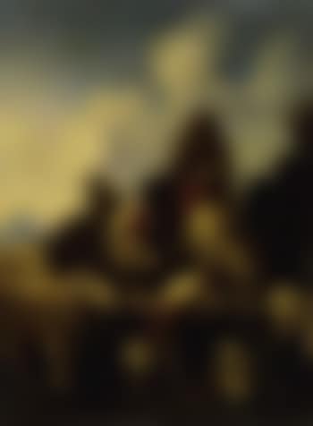 Shepherd with animals at well (preview)