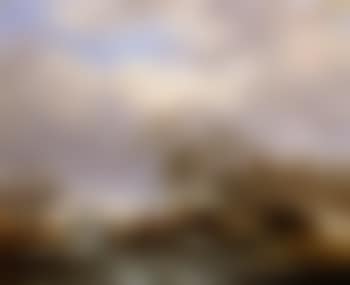 Figures with horse sled on frozen river (preview)