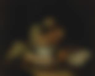 Still life of fruit with peaches and grapes (preview)
